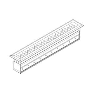 Zuluft Diffusionsgitter 500 x 50 mm